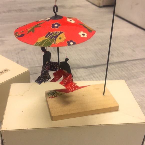 Japanese Paper Kokeshi Doll Dancing Figurine